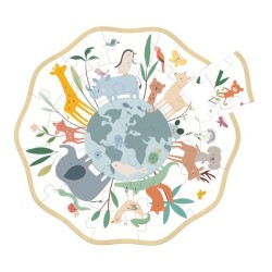 VILAC-PUZZLE ROND LE MONDE...