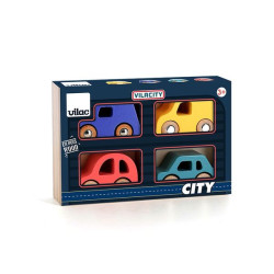 VILAC-COFFRET DE 4 VOITURES...