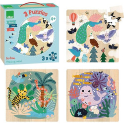 VILAC-COFFRET PUZZLES 3X16...