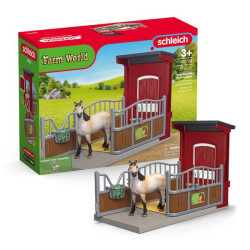 SCHLEICH-BOX AVEC JUMENT...